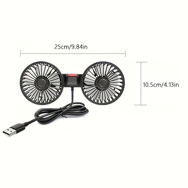 HEEYCEM Portable Air Conditioner & Car Fan with 5-Blade 360° Rotation, Ultra-High Airflow, Super Low Noise, Clip Mount, Foldable Design for Car & Home Use, Car Air Conditioner, Vehicle Cooling System, Compact Cooling Device,