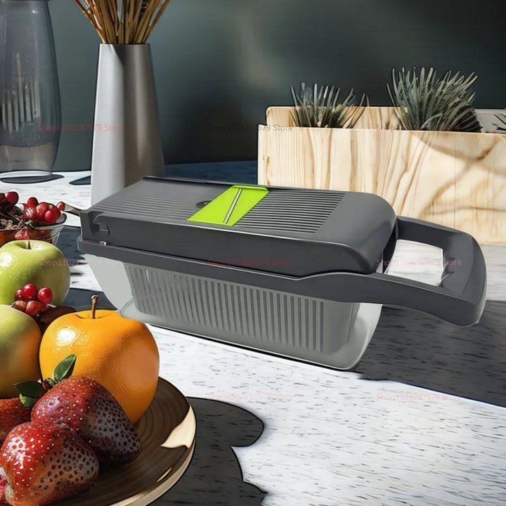 14/16 In 1 Vegetable Slicer Food Chopper Cutter Grater Cheese Onion Shredder Kitchen Tool for Carrots Tomatoes and Fruits