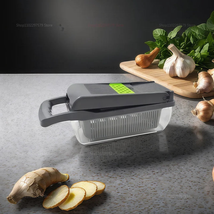 14/16 In 1 Vegetable Slicer Food Chopper Cutter Grater Cheese Onion Shredder Kitchen Tool for Carrots Tomatoes and Fruits